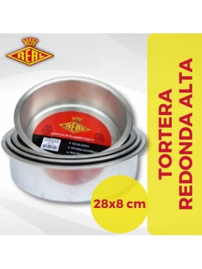 Comprar Aluminio Real Tortera Alta Nº28 -28 cm x 8 cm Mayorista al Mejor Precio!