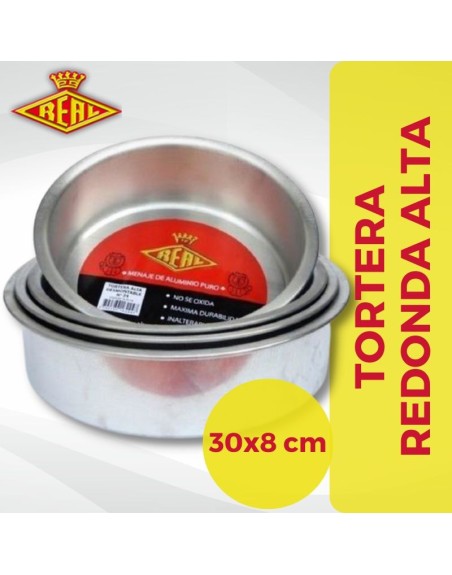 Comprar Aluminio Real Tortera Alta Nº30 -30 cm x 8 cm Mayorista al Mejor Precio!