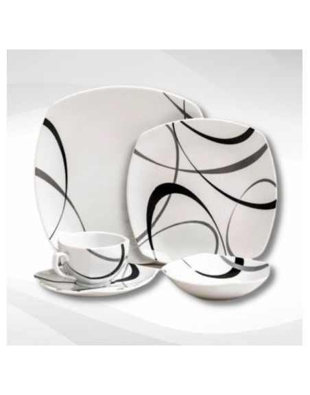 Tsuji Porcelana Blanca Decorada 2426 Plato Postre 24 cm