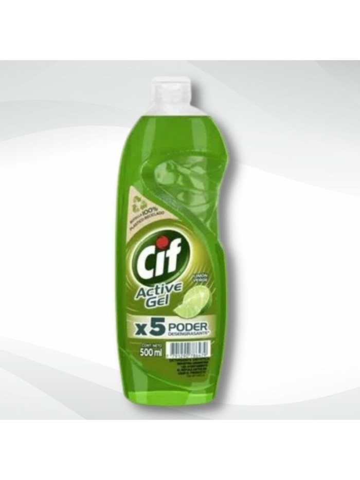 Comprar CIF Lavavajillas Active Gel Limon Verde 500 ml Mayorista al Mejor Precio!