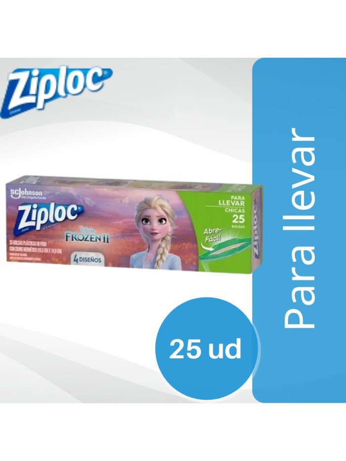 Comprar Ziploc Bolsa Chica Alimentos Frozen II x 25 ud Con cierre Mayorista al Mejor Precio!