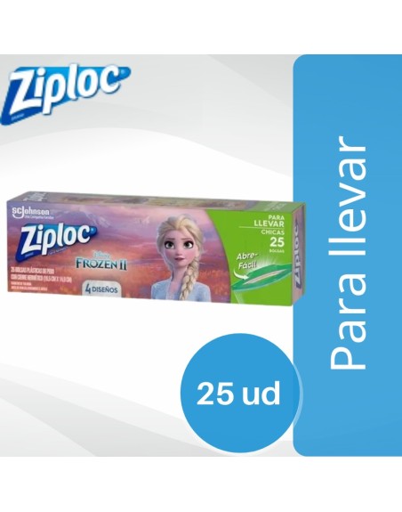 Comprar Ziploc Bolsa Chica Alimentos Frozen II x 25 ud Con cierre Mayorista al Mejor Precio!