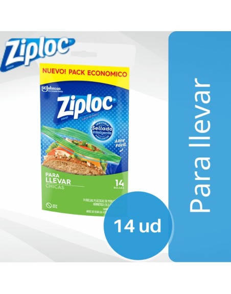 Comprar Ziploc Bolsa Chica Alimentos Sandwich x 14 ud Con cierre Mayorista al Mejor Precio!