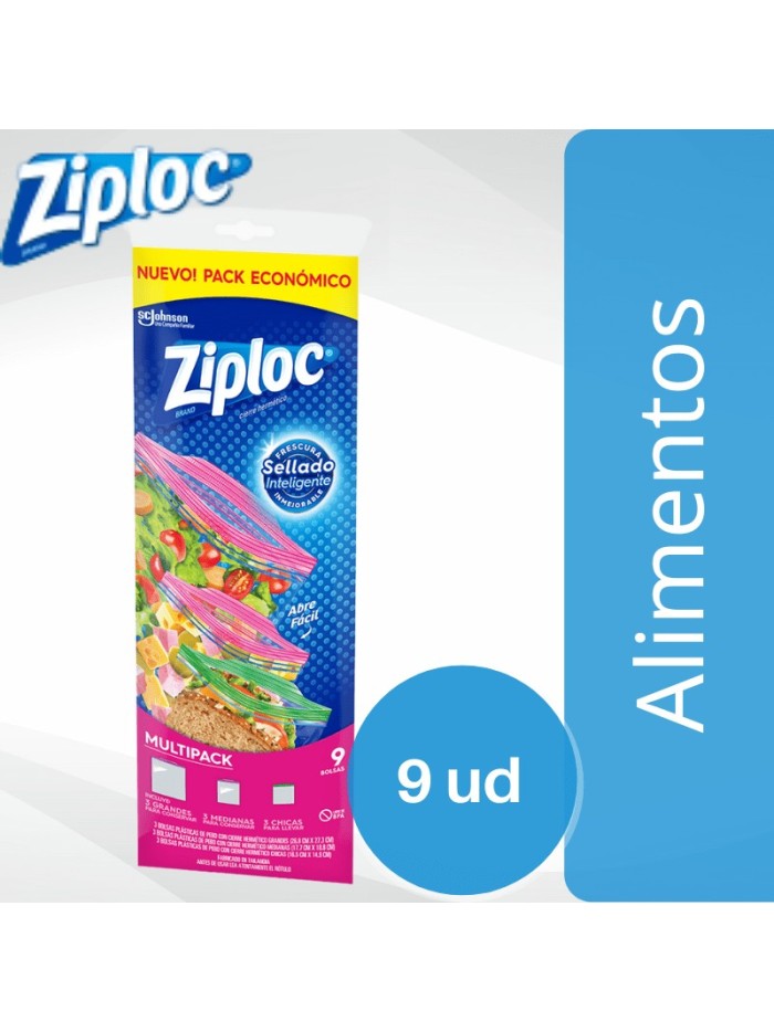 Comprar Ziploc Alimentos Multipack Con Doble cierre x 9 ud Mayorista al Mejor Precio!