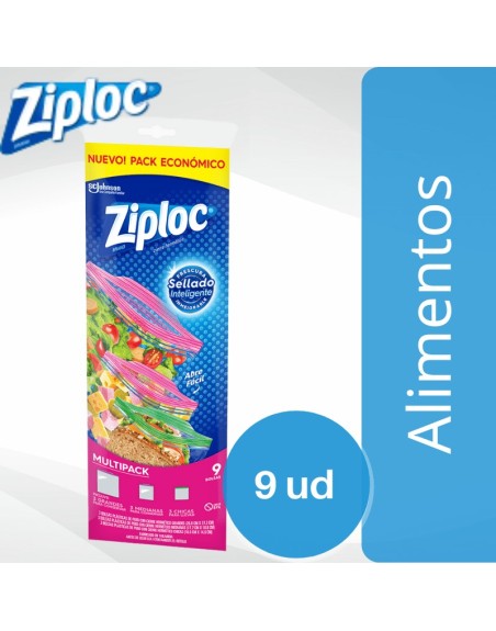 Comprar Ziploc Alimentos Multipack Con Doble cierre x 9 ud Mayorista al Mejor Precio!