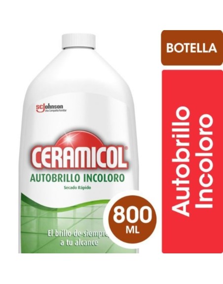 Comprar Ceramicol Autobrillo Incoloro x 800 ml Botella Mayorista al Mejor Precio!