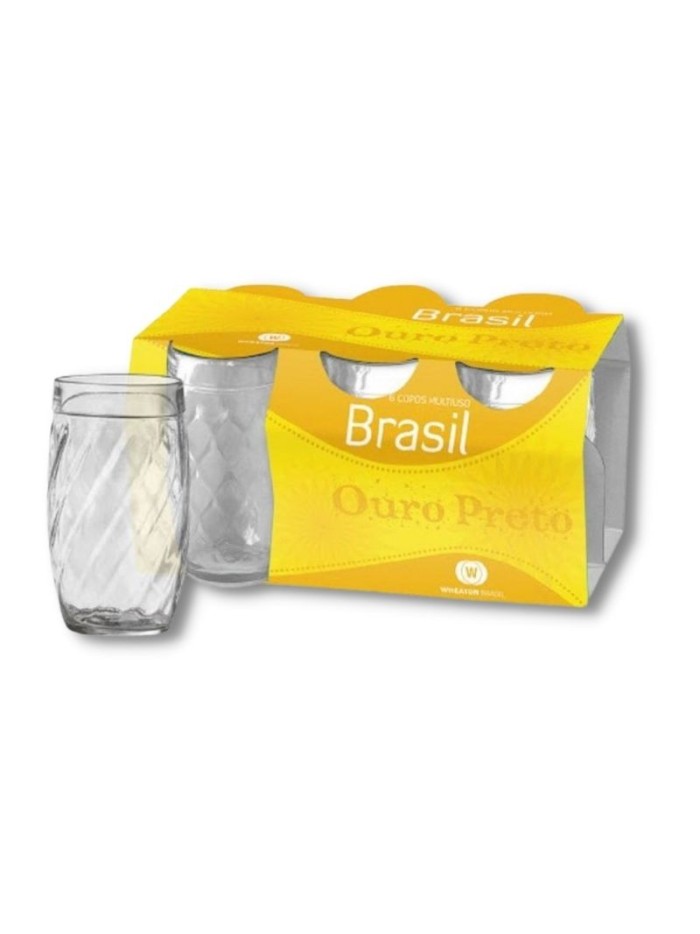 Comprar Encanta Vasos Ouro Preto 320 cc Pack 6 uds precio unitario 36 Mayorista al Mejor Precio!