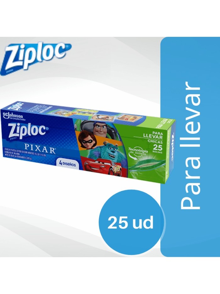 Comprar Ziploc Bolsa Chica Alimentos Disnay Pixar x 25 ud Mayorista al Mejor Precio!