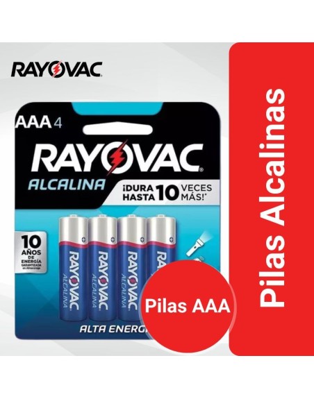 Comprar Pilas Alcalinas Rayovac AAA X4 uds Precio Unitario Mayorista al Mejor Precio!