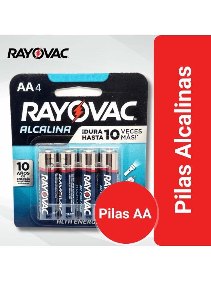 Comprar Pilas Alcalinas Rayovac AA X4 uds Precio Unitario Mayorista al Mejor Precio!