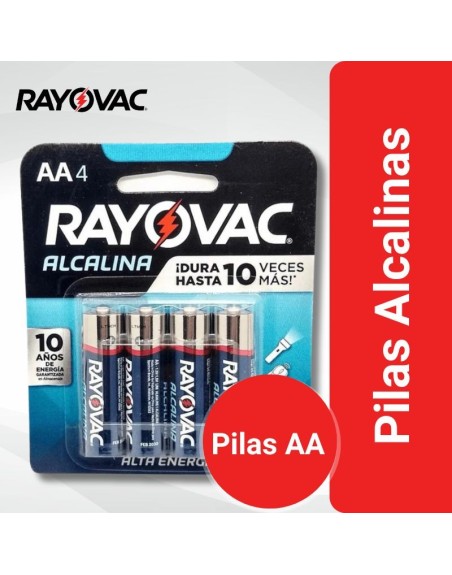 Comprar Pilas Alcalinas Rayovac AA X4 uds Precio Unitario Mayorista al Mejor Precio!