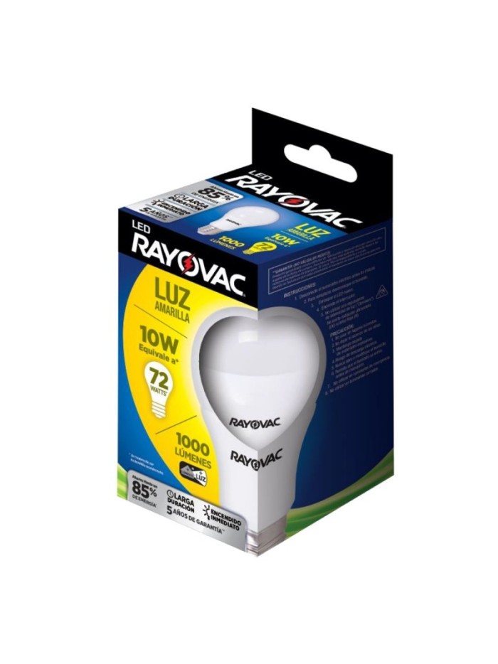 Comprar Lampara LED Rayovac 10W/72W Amarilla 1000A Mayorista al Mejor Precio!