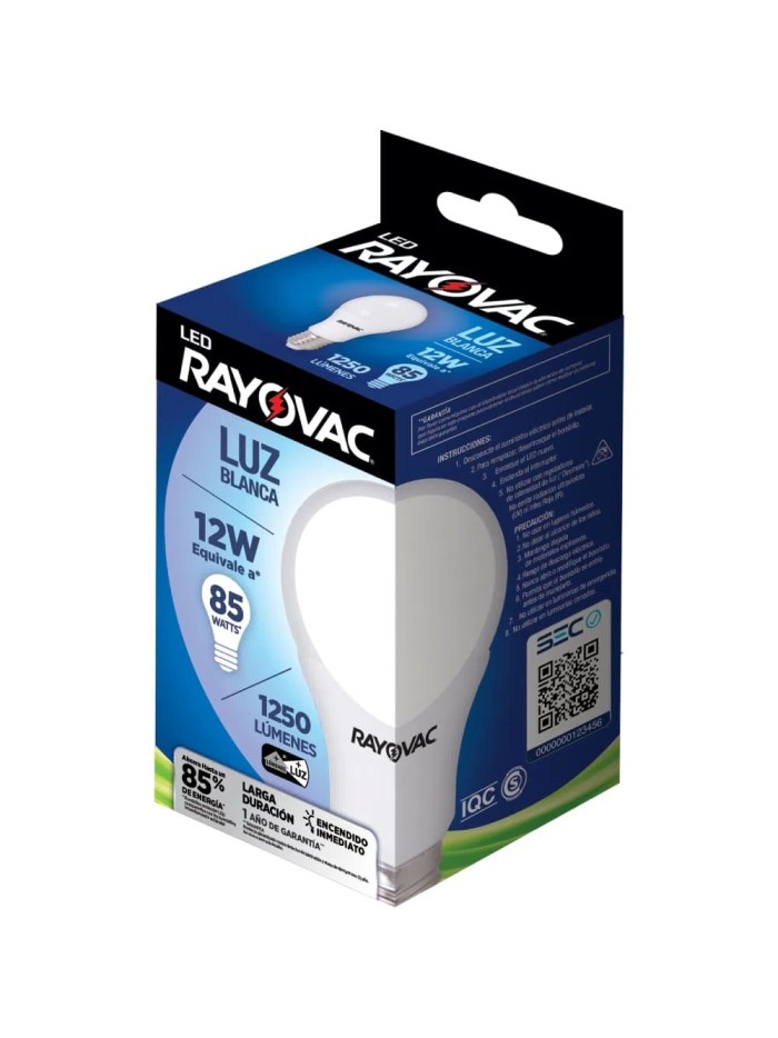 Comprar Lampara LED RAYOVAC 12W BCA.BV2.1250lm96 Mayorista al Mejor Precio!