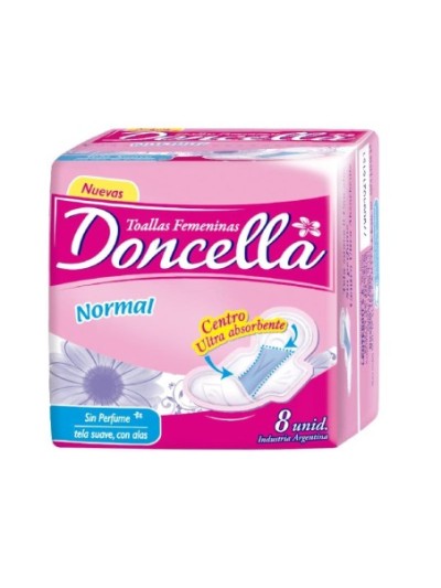 Comprar Doncella Toalla Pocket Con Alas Sin Desoderante x 8 ud Mayorista al Mejor Precio!