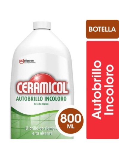 Comprar Ceramicol Autobrillo Incoloro x 800 ml Botella Mayorista al Mejor Precio!