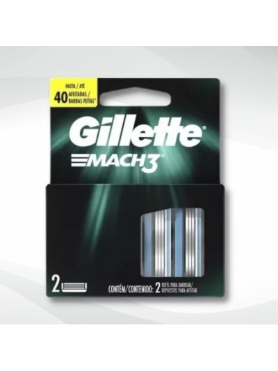 Comprar Cartucho Mach3 2 uds Gillette Mayorista al Mejor Precio!